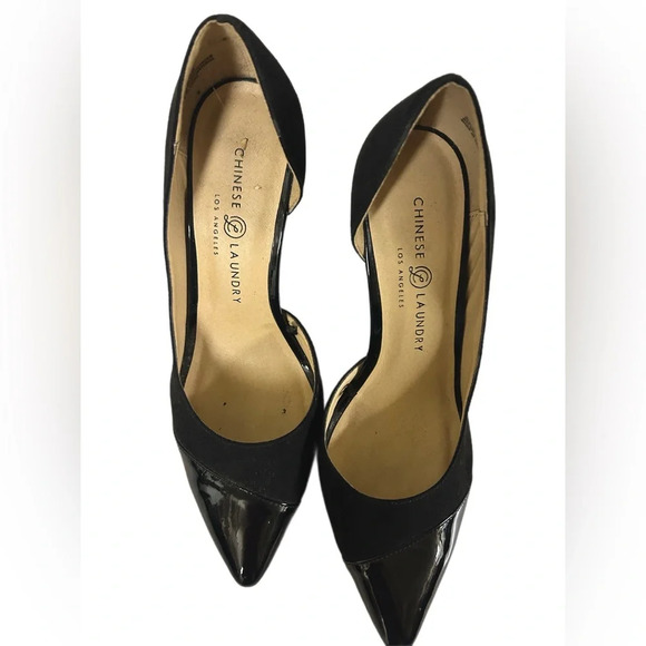 Chinese Laundry Suede and Paten Leather Pumps  Size 9 - Picture 3 of 7